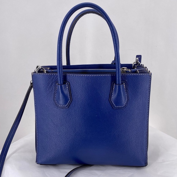 Michael Kors navy blue & cream striped satchel bag - Picture 4 of 9